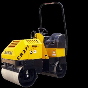 Sakai CR271 35.5" double drum vibratory asphalt roller with Honda gas engine.