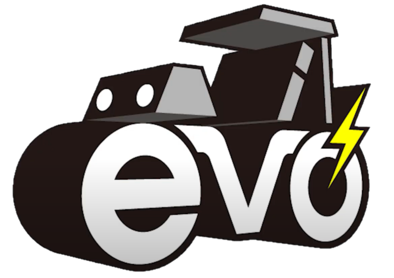 Sakai EVO carbon neutral electric asphalt roller series logo.