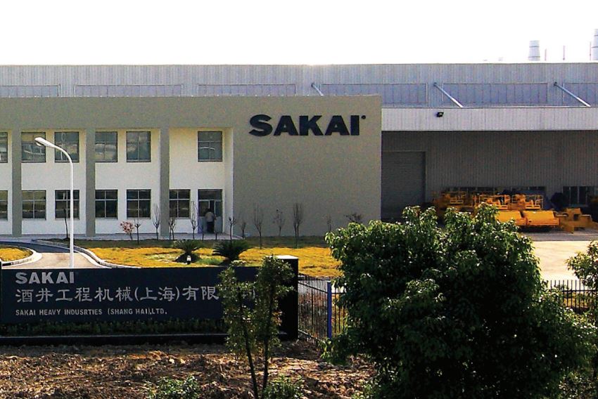 Historical photo of the Sakai Heavy Industries Shanghai China factory.