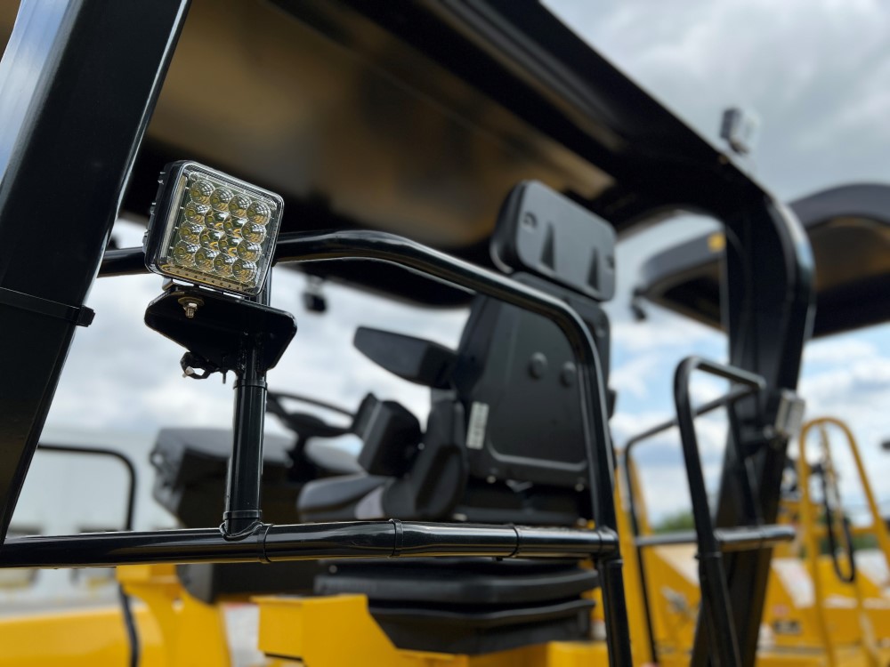 Rear view of the optional upgraded LED light assembly on the SW884 & SW994 series asphalt rollers.