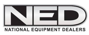 Logo for NED National Equipment Dealers, an authorized SAKAI dealer in Texas, Georgia, North Carolina, and South Carolina.