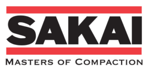 Official logo of Sakai America, manufacturer of asphalt rollers and soil compactor machines.