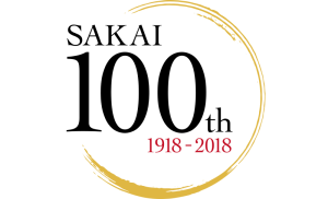Special 100th anniversary logo of Sakai to celebrate 1918 to 2018.