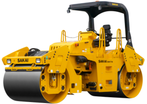 SW774 66" or 11 ton double drum vibratory asphalt roller that is made in the USA.